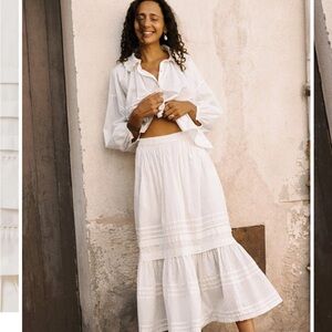 Christy Dawn Gabrielle Skirt in Pearl (light pink hue)